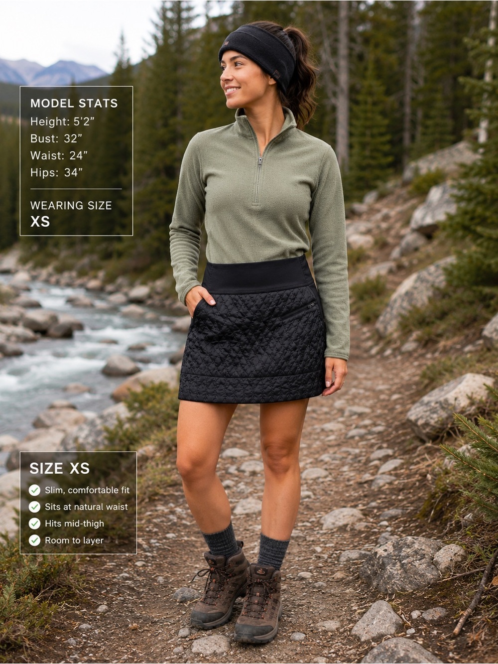 Mountain Hardwear Women’s Quilted Insulated Skort Black XS